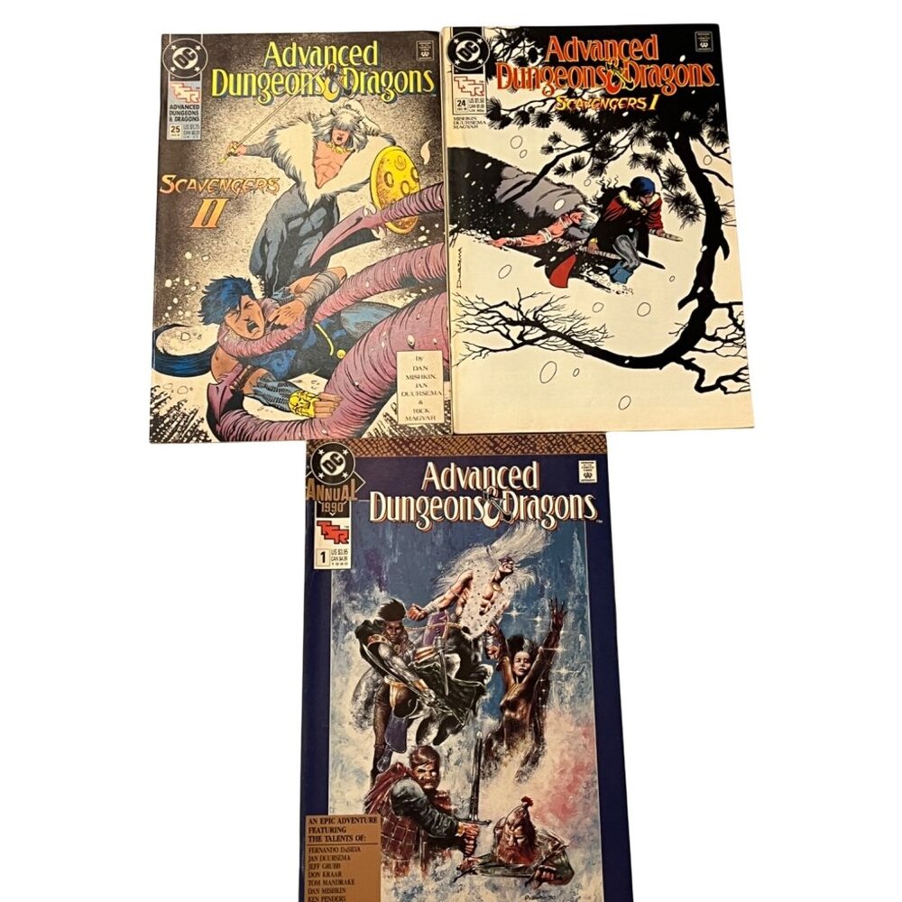 Advanced Dungeons & Dragons Issues 24 25 Annual 1990 DC Comics Vintage AD&D